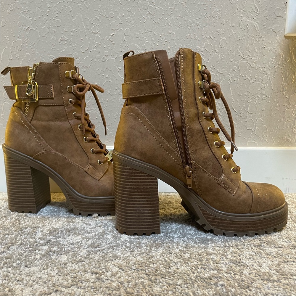 Guess Brand Lace-Up Ankle Boots - Picture 2 of 11